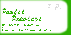pamfil papolczi business card